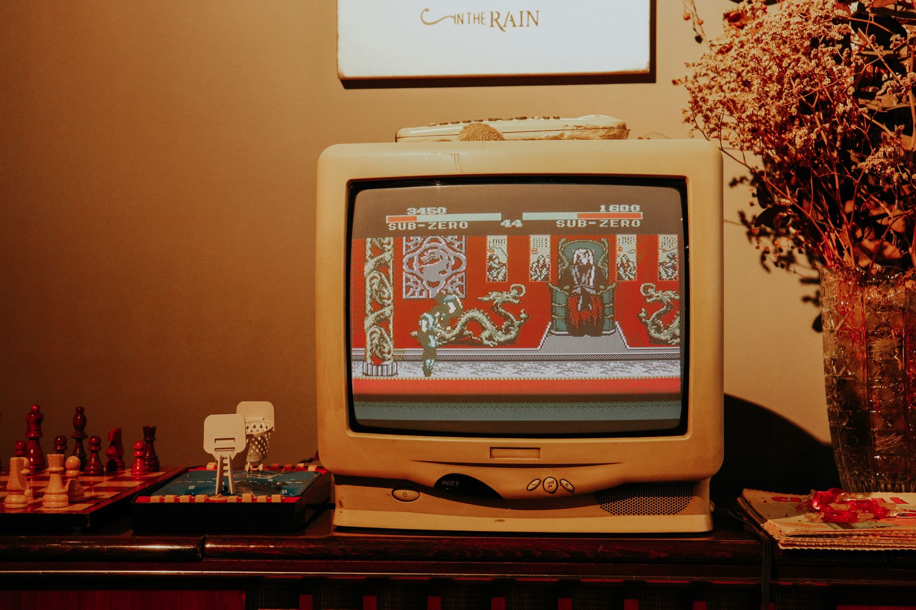 Écran rétro gaming de salon